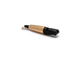 Acme Dog Whistle 210½ - Sterling Silver Gold Plated Sleeve-Black