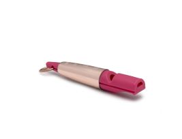 Acme Dog Whistle 211½ - Sterling Silver Rose Gold Sleeve-Hot Pink