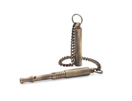 Acme Silent Dog Whistle 535-Antique Brass
