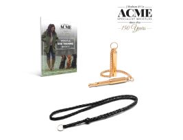 Acme Silent Dog Whistle 535-Gold Plated c/w 107 Brown Leather Lanyard & PDF Training Guide