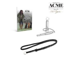 Acme Silent Dog Whistle 535-Nickel Plated c/w 107 Brown Leather Lanyard & PDF Training Guide