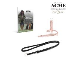 Acme Silent Dog Whistle 535-Rose Gold c/w 107 Brown Leather Lanyard & PDF Training Guide