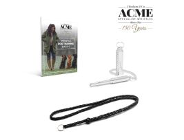 Acme Silent Dog Whistle 535-Silver Plated c/w 107 Brown Leather Lanyard & PDF Training Guide