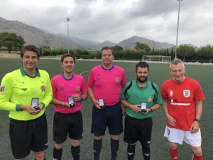 ACME Whistles presented ACME Thunderer whistles to the Spanish referees
